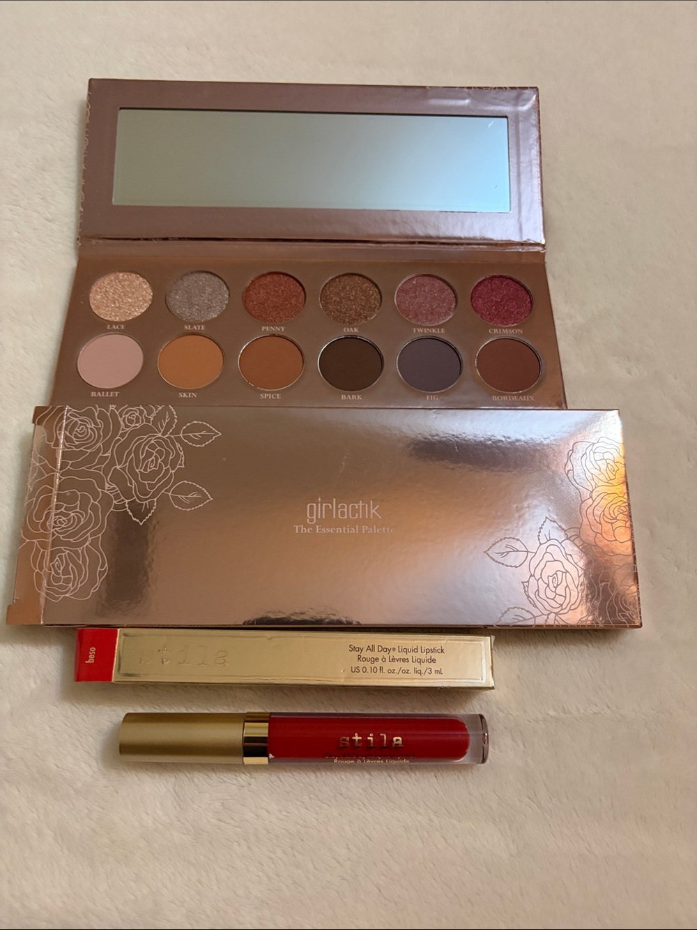 Girlactik palette and Stila all day lipstick NIB